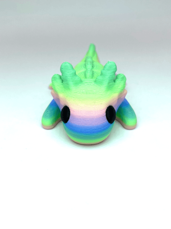Rainbow Axolotl Fidget Toy Articulated - Made by Fidget Factory on the Isle of Man