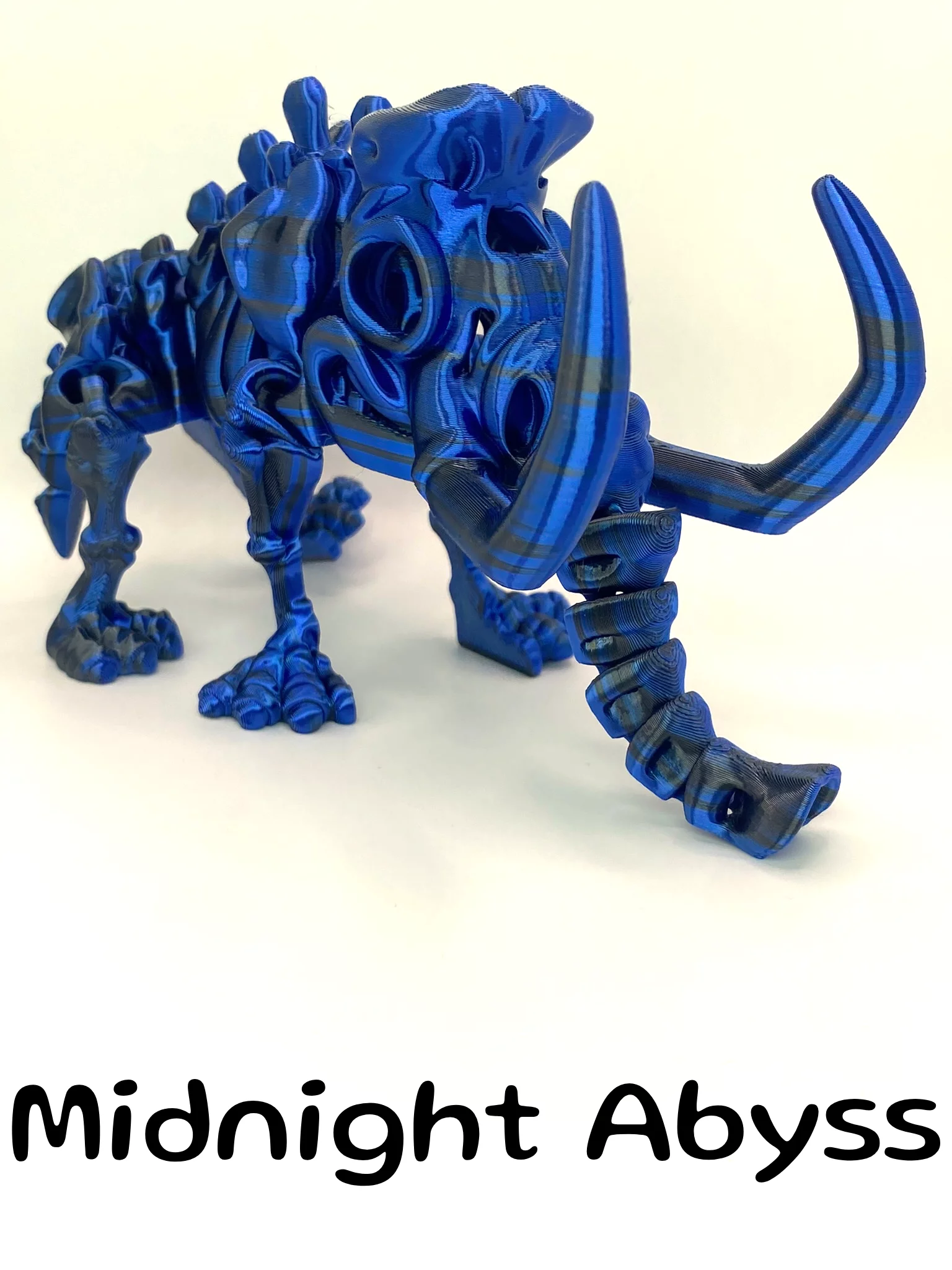 Blue & Black Metallic Skeleton Mammoth Fidget Factory Toy