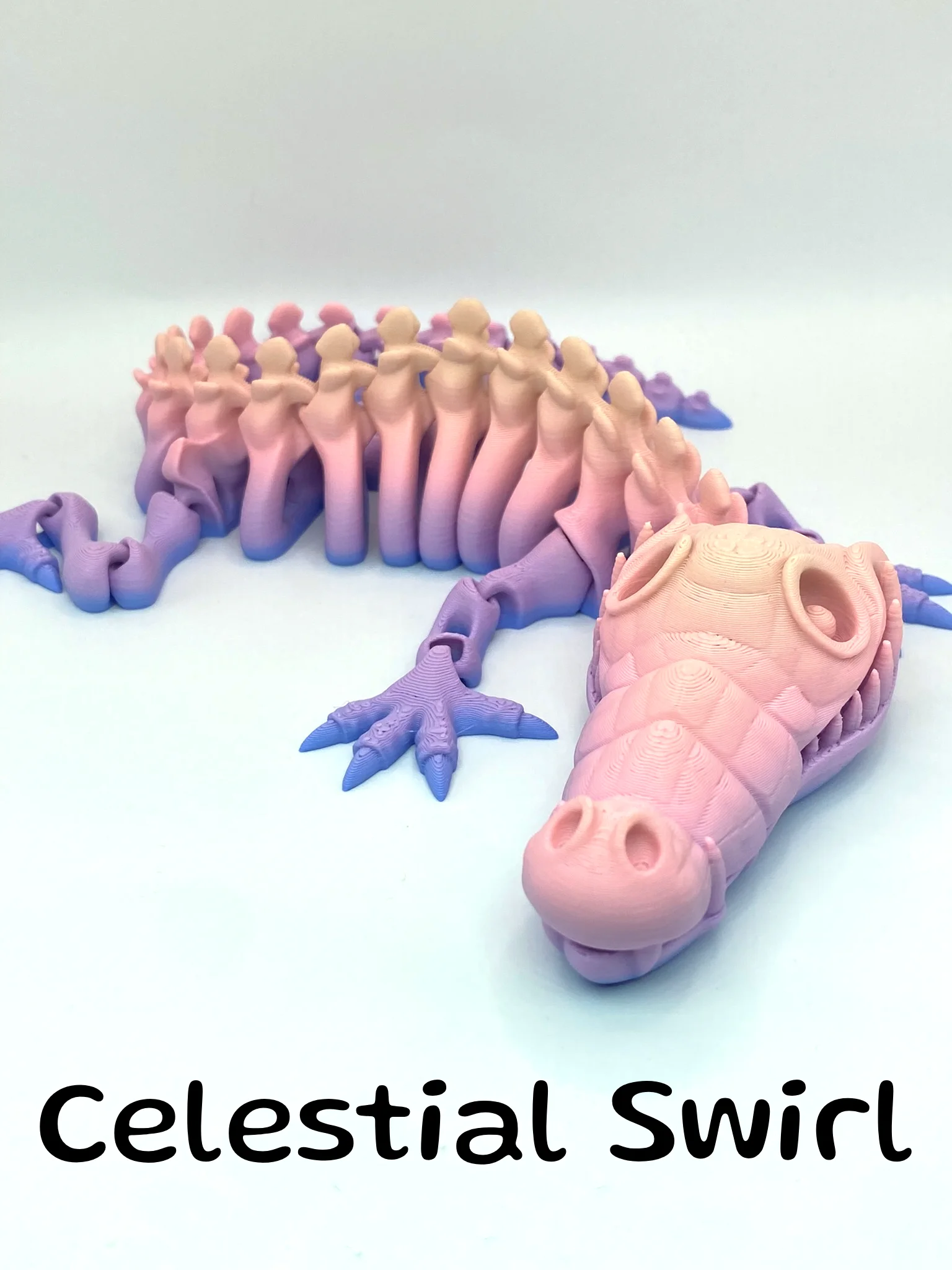 Dark Rainbow Skeleton Crocodile Fidget Factory Toy