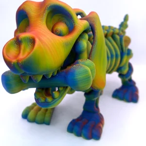 Matte Tri-Colour Skeleton Dachshund Dog Fidget Factory Toy