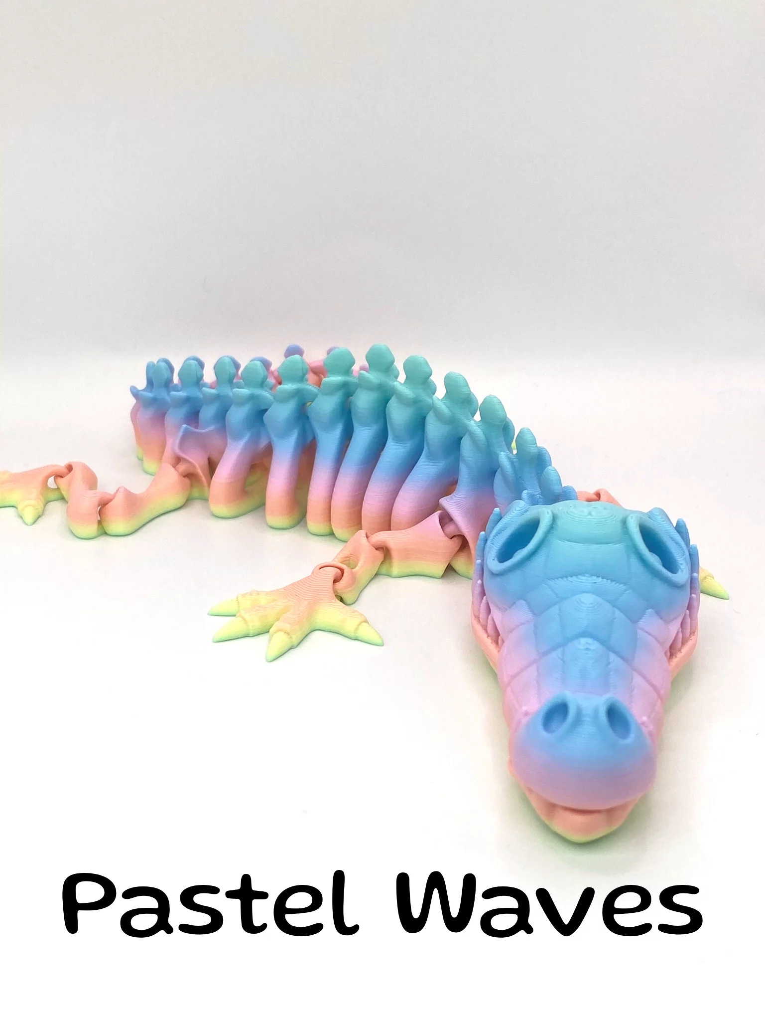 Light Rainbow Skeleton Crocodile Fidget Factory Toy