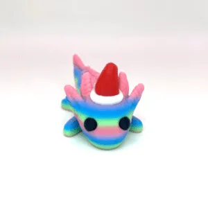 Santalotl the Christmas axolotl fidget toy