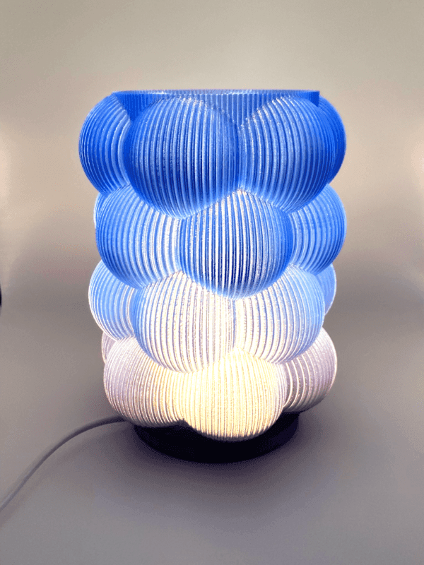 Ripple Lamp Transparent Lit Up
