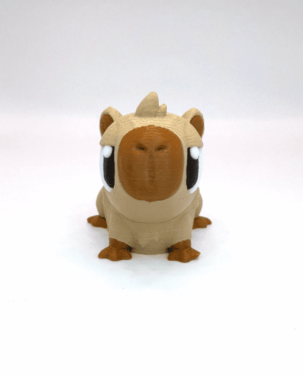 Chestnut the Capybara Looking Into the Camera Close Up