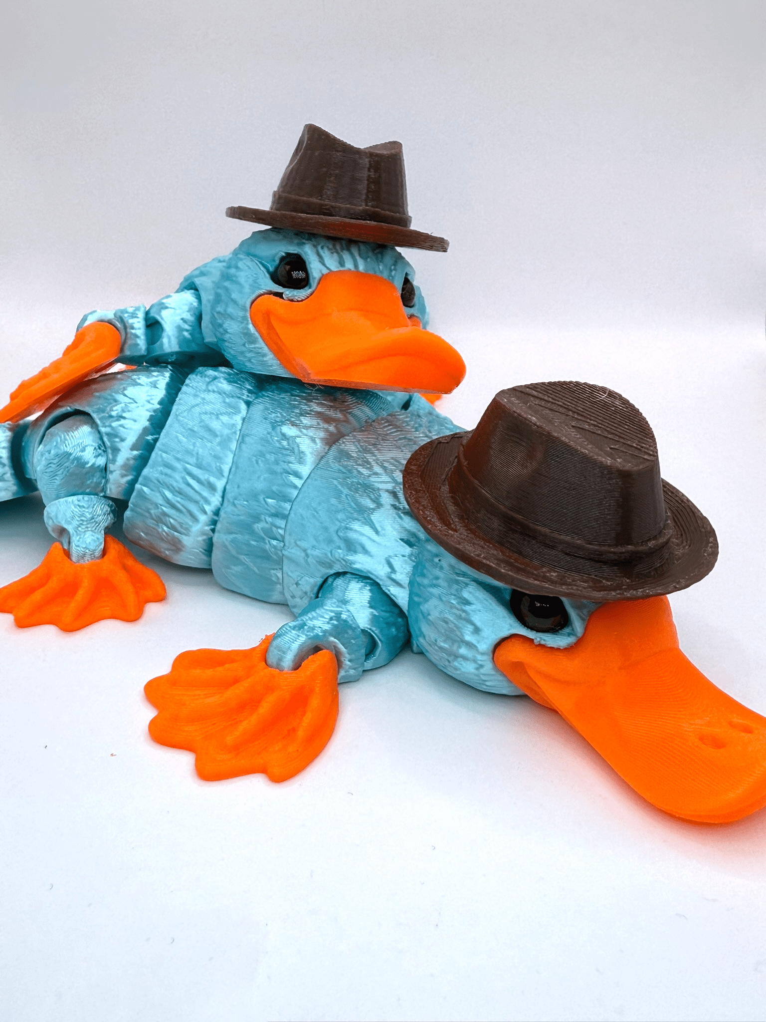 Perry The Platypus 3d printed flexi fidget toy with ha