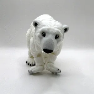 Brrrnie the polar bear 3d printed fidget toy isle of man