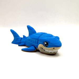 Jaws The Great White Shark Blue Flexi Fidget Toy 3D Printed Isle of Man
