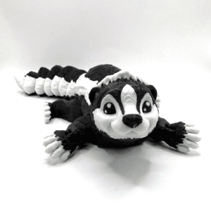 Stinky Steve The Skunk lay down with cute face 3d printed fidget toy